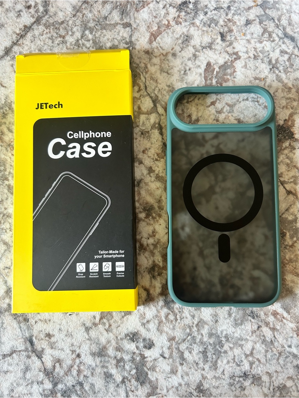 Teal and Black Magnetic-Compatible Cellphone Case